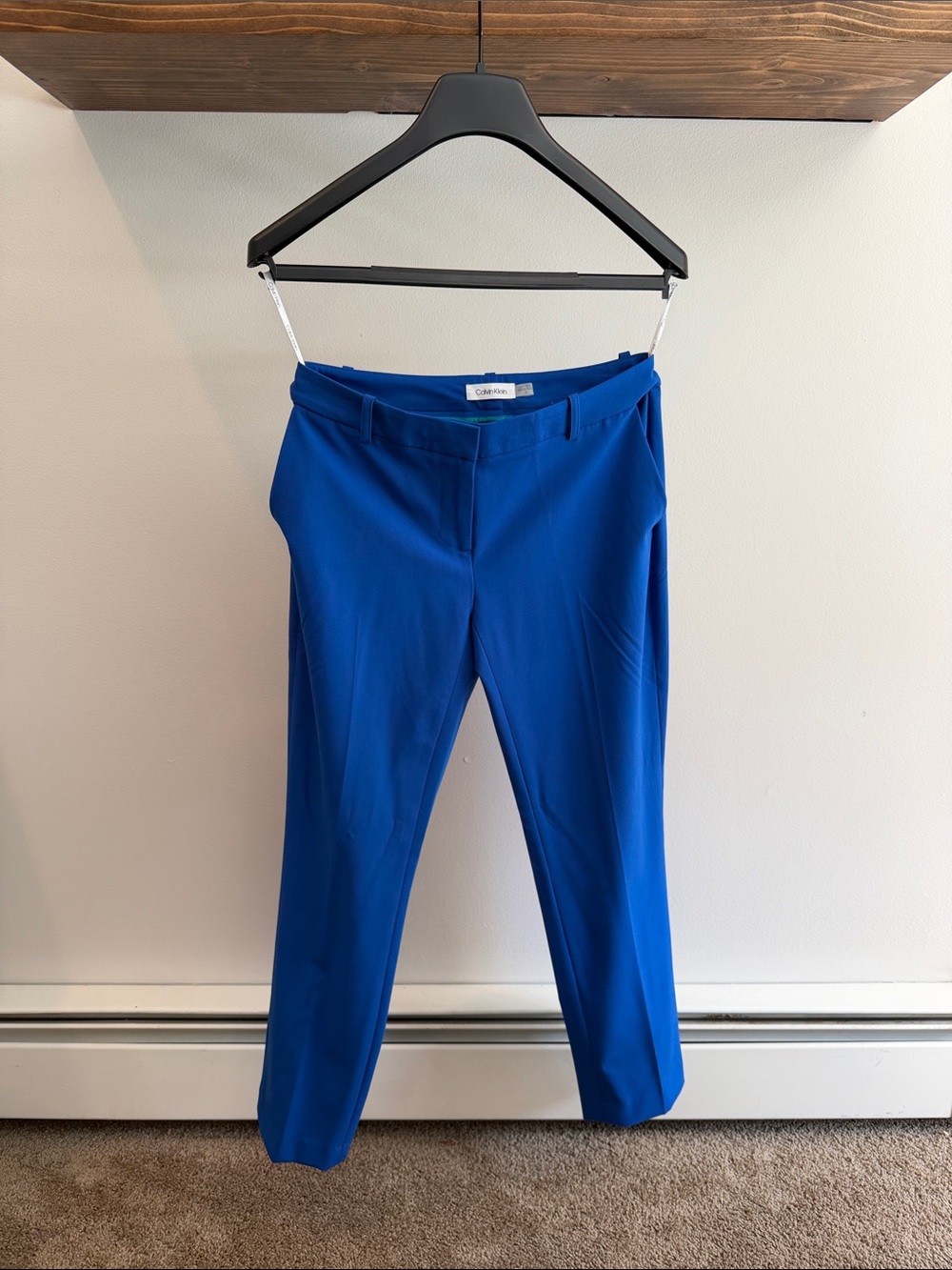 Calvin Klein Cobalt Blue Tailored Dress Trousers